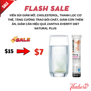 Viên sủi giảm mỡ, cholesterol, thanh lọc cơ thể, tăng cường trao đổi chất, giảm cơn thèm ăn, giảm cân hiệu quả Zantiva Everfit Diet Natural Plus