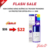 KEM CHỐNG NẮNG DƯỠNG DA TRỊ NÁM TRANSINO UV PROTECTOR SPF50+/PA++++ 30ML.