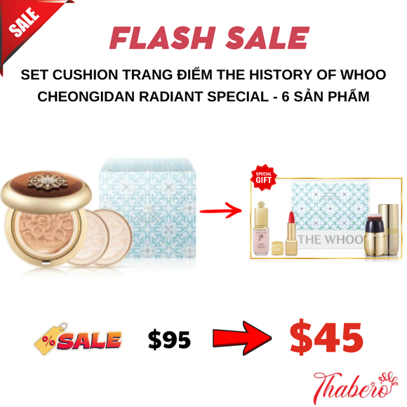 Set cushion trang điểm The History Of Whoo Cheongidan Radiant Special - 6 sản phẩm
