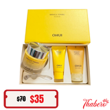 Set Kem Dưỡng sáng da, cải thiện da xỉn màu OHUI Miracle Toning Glow Cream Special Set - OHUI VÀNG NGUYÊN SET