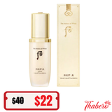 Kem Nền nhung lì chống nhăn mỏng mịn  che Phủ Hoàn Hảo Whoo Velvet Liquid Foundation 40ml SPF30/PA++.