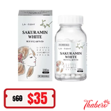 Viên uống trắng da,kích trắng mờ thâm nám, chống lão hoá SAKURAMIN WHITE Whitening Pills 180 viên Nhật