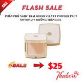 Phấn phủ ngọc trai Whoo Velvet Powder Pact SPF30/PA++ dưỡng trắng da.