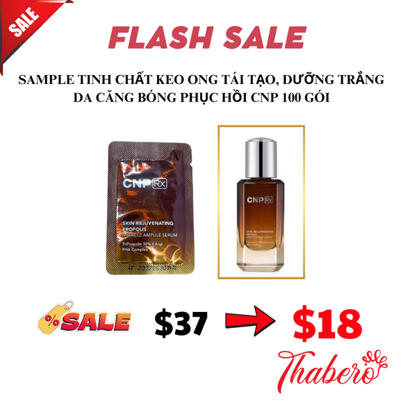 Sample Tinh chất keo ong tái tạo, dưỡng trắng, căng bóng, phục hồi và trẻ hóa da CNP Rx Skin Rejuvenating (100 gói x 1ml =100ml )