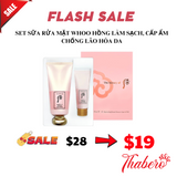 Set Sữa Rửa Mặt Whoo hồng làm sạch , cấp ẩm , chống lão hoá da  Gongjinhyang Soo Hydrating Foam Cleanser