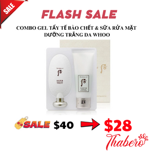 Set tẩy tế bào chết whoo brightening peeling gel &amp; Sữa rửa mặt dưỡng trắng da cùng dòng Gongjinhyang Seol Brightening Foam Cleanser - Set tẩy da chết whoo trắng&nbsp;