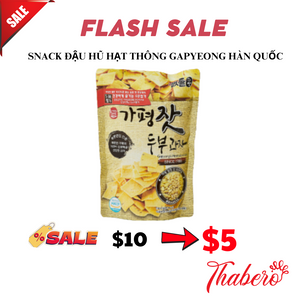 Snack đậu hũ hạt thông Gapyeong Hàn Quốc ăn giòn và béom