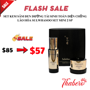 Set kem sâm đen  dưỡng tái sinh toàn diện, chống lão hoá, đánh thức vẻ đẹp đỉnh cao Sulwhasoo Timetreasure Honoốntige - Set mini 2 sp 10ml x 2