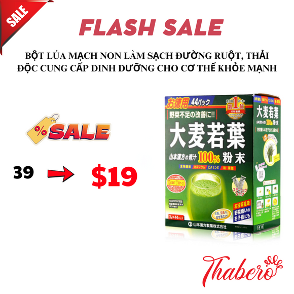 Bột lúa mạch non làm sạch đường ruột , thải độc cung cấp dinh dưởng cho cơ thể khoẻ mạnh