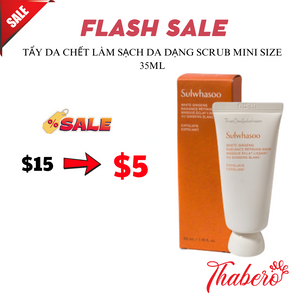 Tẩy da chết làm sạch da dạng scrub Sulwhasoo White Ginseng Radiance Refining Mask Mini Size 35ml