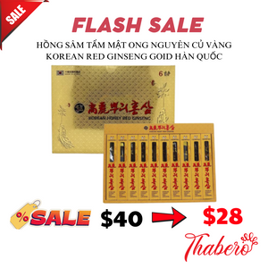 Hồng sâm tẩm mật ong nguyên củ vàng Korean Red Ginseng Gold Hàn Quốc