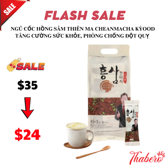 Ngũ cốc Hồng sâm Thiên Ma Cheonmacha KYFood -  tăng cường sức khoẻ, phòng chống đột quỵ Hàn Quốc