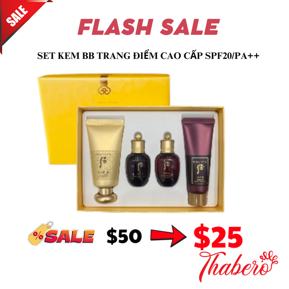 Set kem BB trang điểm cao cấp Whoo Gongjinhyang Mi Luxury BB Cream SPF20/PA++ special set