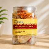 Bánh tráng phơi sương dẻo trộn rau răm.
