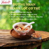 Dưỡng Nhan ( Nhựa đào , Bồ Mể , Tuyết Yến Mũ trôm ) - Dùng để ngâm uống giúp thanh lọc cơ thể mát gan sạch ruột nhuận trường và bổ sung collagen tự nhiên đẹp da .