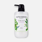 Sữa tắm tạo bột dưỡng trắng và làm mền mịn da softymo natu savon 500ml hương hoa mộc - Xanh