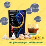 Trà giảm cân ban đêm loại bỏ mỡ tích tụ Orihiro Night Diet Tea Nhật Bản ( màu xanh )