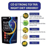 Trà giảm cân ban đêm loại bỏ mỡ tích tụ Orihiro Night Diet Tea Nhật Bản ( màu xanh )