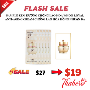 Sample kem dưỡng chống lão hóa whoo royal anti-aging cream chống lão hóa hồng nhuận da (120 gói x 1ml = 120 ml )