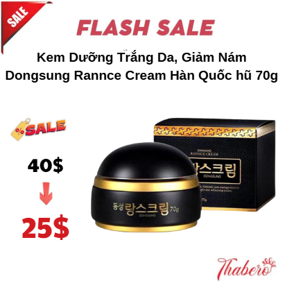Kem Dưỡng Trắng Da, Giảm Nám Dongsung Rannce Cream Hàn Quốc hũ 70g