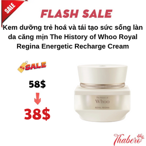 Kem dưỡng trẻ hoá và tái tạo sức sống làn da căng mịn  The History of Whoo Royal Regina Energetic Recharge Cream