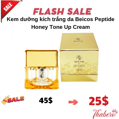 Kem dưỡng kích trắng da Beicos Peptide Honey Tone Up Cream