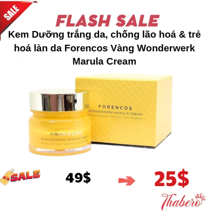 Kem Dưỡng trắng da, chống lão hoá & trẻ hoá làn da Forencos Vàng Wonderwerk Marula Cream