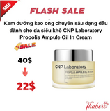 Kem dưỡng keo ong chuyên sâu dạng dầu dành cho da siêu khô CNP Laboratory Propolis Ampule Oil In Cream