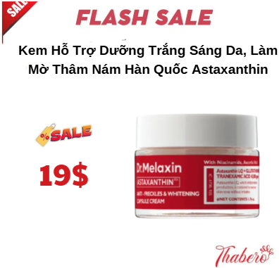 Kem Hỗ Trợ Dưỡng Trắng Sáng Da, Làm Mờ Thâm Nám Hàn Quốc Astaxanthin