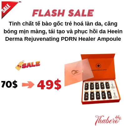Tinh chất tế bào gốc trẻ hoá làn da, căng bóng mịn màng, tái tạo và phục hồi da Heein Derma Rejuvenating PDRN Healer Ampoule