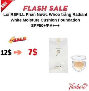 Lõi REFILL Phấn Nước Whoo trắng Radiant White Moisture Cushion Foundation SPF50+/PA+++