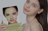 Mặt Nạ Cica Collagen thạch dịu da, phục hồi và sửa chửa da tổn thương do khô yến và nhạy cảm  dermafix Perfect Real Performance Collagen - Màu xanh lá