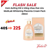 Kem dưỡng thể ủ trắng nhau thai cừu MediLab Whitening Placenta Cream Pack 290ml