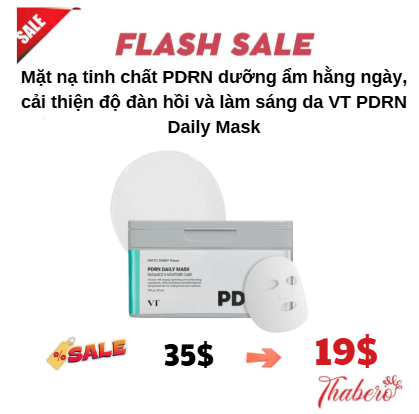 Mặt nạ tinh chất PDRN dưỡng ẩm hằng ngày, cải thiện độ đàn hồi và làm sáng da VT PDRN Daily Mask