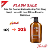 Dầu Gội Cosme Station Dưỡng Tóc Bóng Mượt Horse Oil Non Silicon Rinse In Shampoo