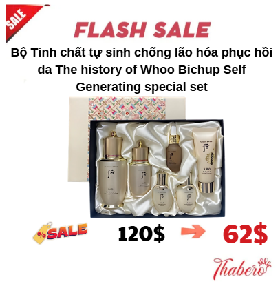 Bộ Tinh chất tự sinh chống lão hóa phục hồi da The history of Whoo Bichup Self Generating special set