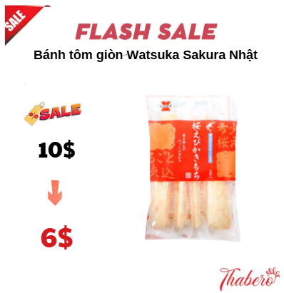 Bánh tôm giòn Watsuka Sakura Nhật