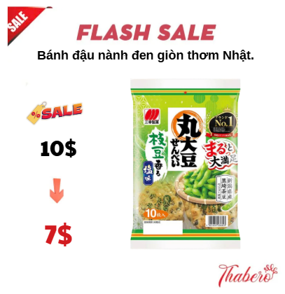Bánh đậu nành đen giòn thơm Nhật.