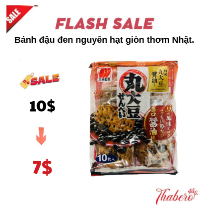 Bánh đậu đen nguyên hạt giòn thơm Nhật.