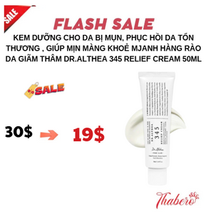 Kem dưỡng cho da bị mụn, phục hồi da&nbsp; tổn thương , giúp mịn màng khoẻ mjanh hàng rào da giãm thâm Dr.Althea 345 Relief Cream 50ml