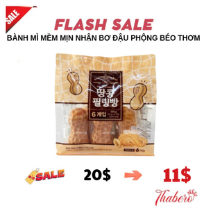 Bành mì mềm mịn nhân bơ đậu phộng béo thơm