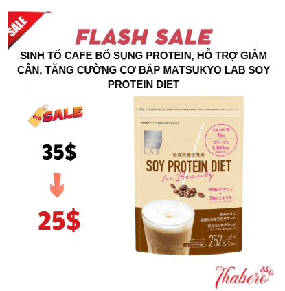 Sinh tố cafe bổ sung Protein, hỗ trợ giảm cân, tăng cường cơ bắp Matsukyo LAB Soy Protein Diet