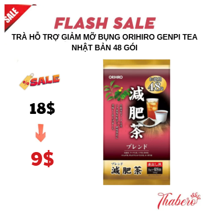 Trà hỗ trợ giảm mỡ bụng Orihiro Genpi Tea Nhật Bản 48 Gói