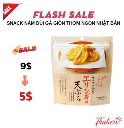 Snack nấm đùi gà giòn thơm ngon Nhật Bản