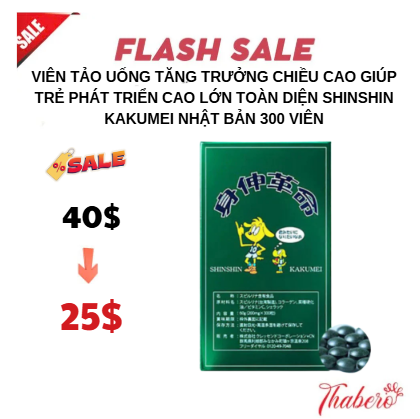 Viên tảo uống tăng trưởng chiều cao giúp trẻ phát triển cao lớn toàn diện Shinshin Kakumei Nhật Bản 300 viên