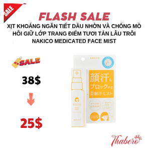Xịt khoáng ngăn tiết dầu nhờn và  Chống Mồ Hôi giữ lớp trang điểm tươi tắn lâu trôi NAKICO Medicated Face Mist