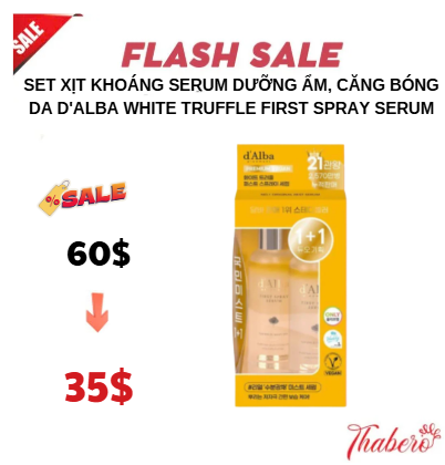 Set Xịt Khoáng serum Dưỡng ẩm, Căng Bóng Da d'Alba White Truffle First Spray Serum