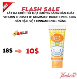 Tẩy Da Chết Hỗ Trợ Dưỡng Sáng dẫn xuất vitamin C Rosette Gommage Bright Peel 120g - Bản đặc biệt Cinnamoroll VÀNG