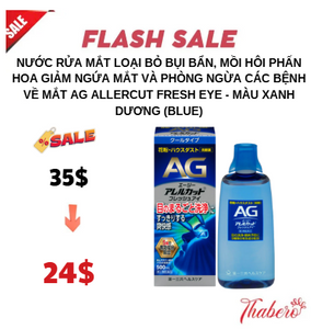 Nước rửa mắt loại bỏ bụi bẩn, mồi hôi phấn hoa  giảm ngứa mắt và phòng ngừa các bệnh về mắt  AG Allercut Fresh Eye - MÀU XANH DƯƠNG (BLUE)