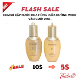 Combo cặp nước hoa hồng +sữa dưỡng Whoo vàng mới  20ml.